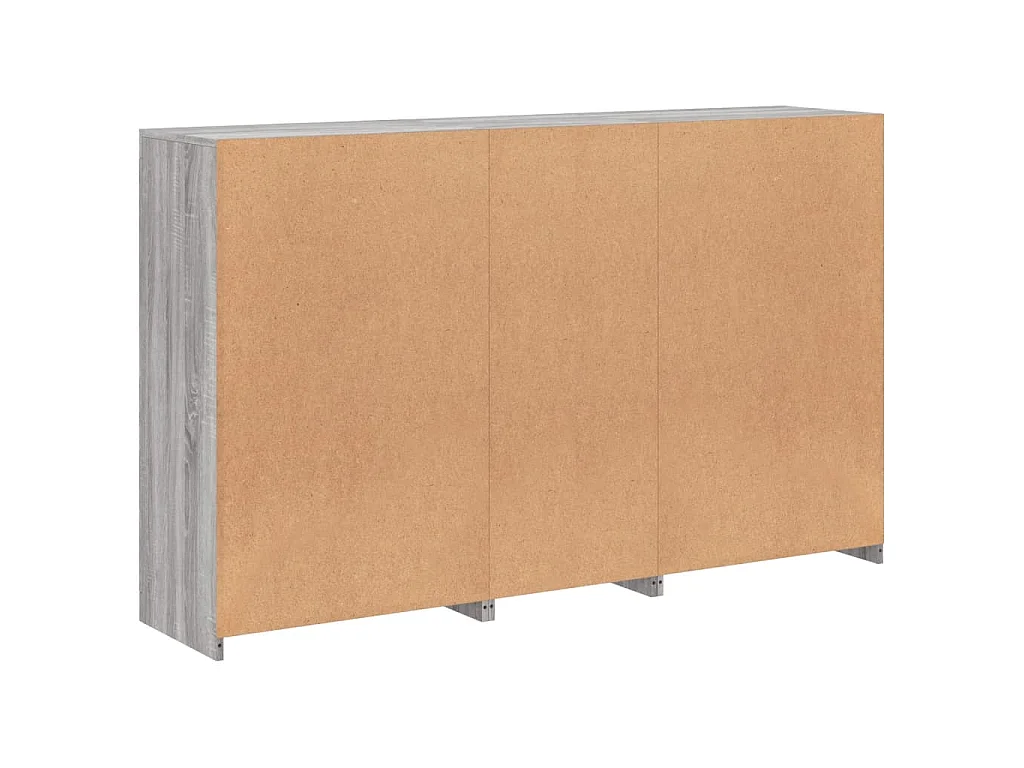 Aparador com luzes LED 162x37x100 cm cinzento sonoma