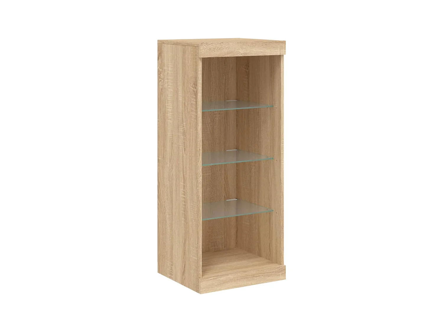 Dressoir met LED-verlichting 162x37x100 cm sonoma eikenkleurig