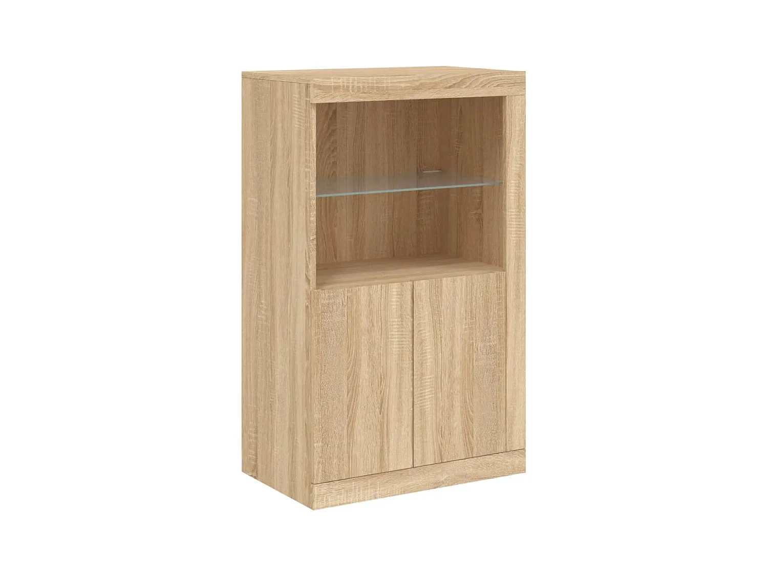 Dressoir met LED-verlichting 162x37x100 cm sonoma eikenkleurig