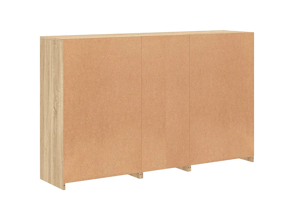 Buffet avec lumières LED chêne sonoma 162x37x100 cm