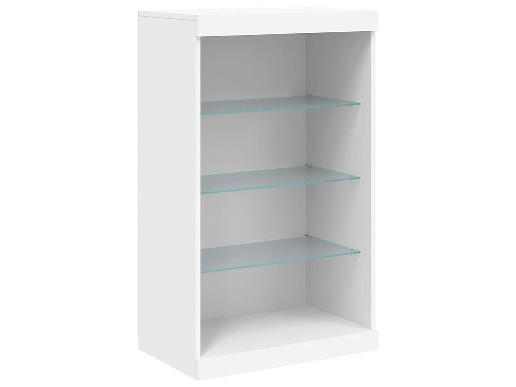 Aparador com luzes LED 181,5x37x100 cm branco