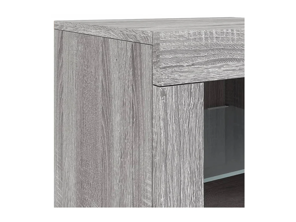 Sideboard mit LED-Leuchten Grau Sonoma 283x37x67 cm
