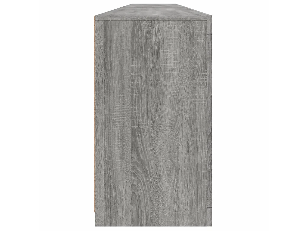 Buffet avec lumières LED sonoma gris 283x37x67 cm