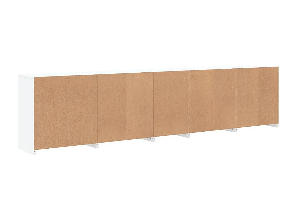 Sideboard mit LED-Leuchten Weiß 283x37x67 cm