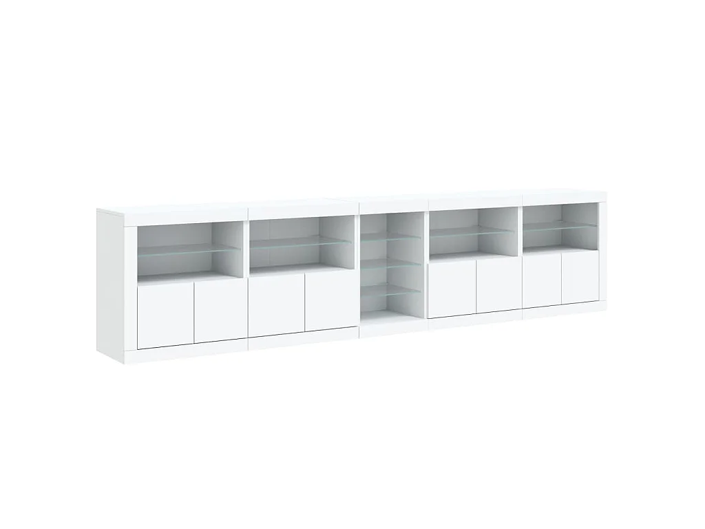 Aparador com luzes LED 283x37x67 cm branco