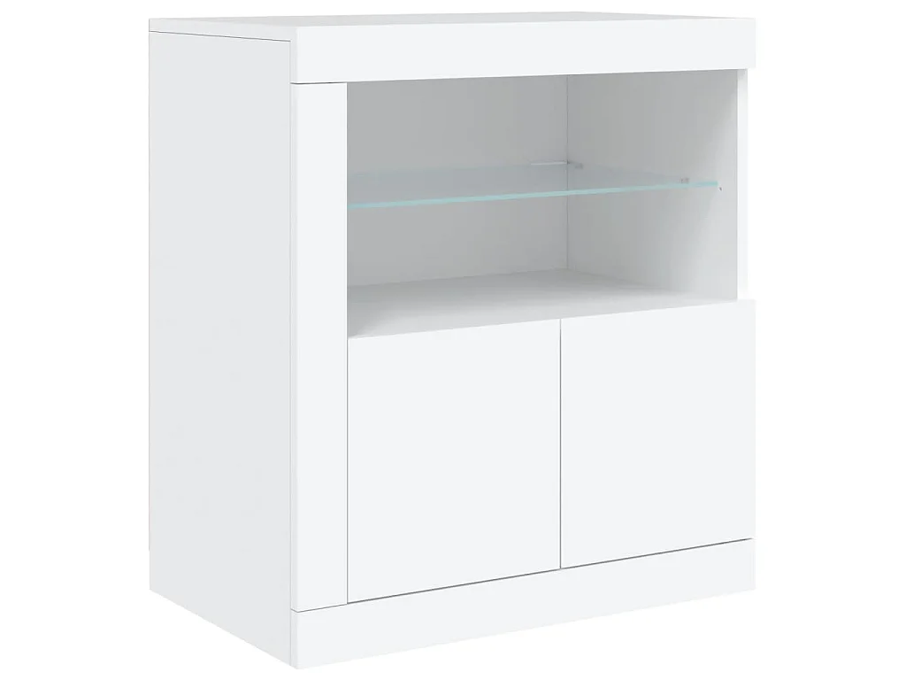 Aparador com luzes LED 283x37x67 cm branco