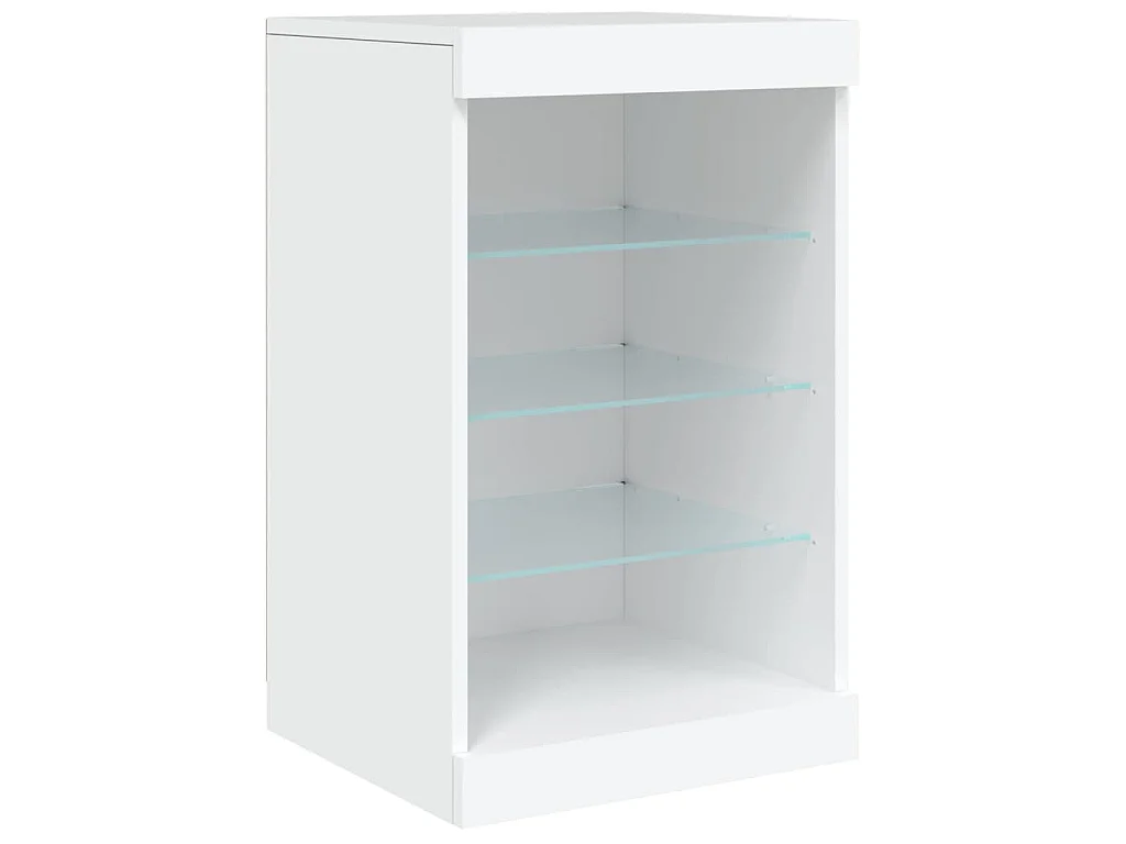Buffet avec lumières LED blanc 283x37x67 cm
