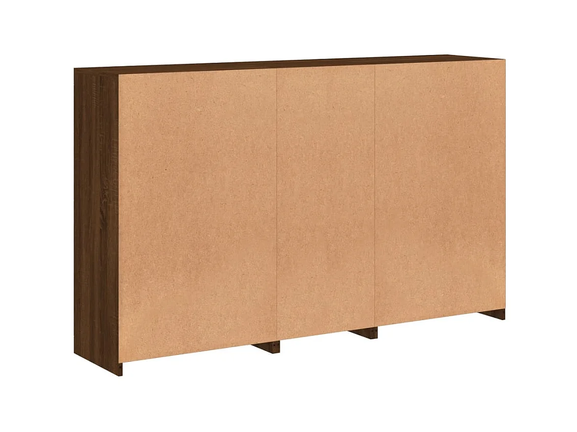 Credenza con Luci LED Rovere Marrone 162x37x100 cm