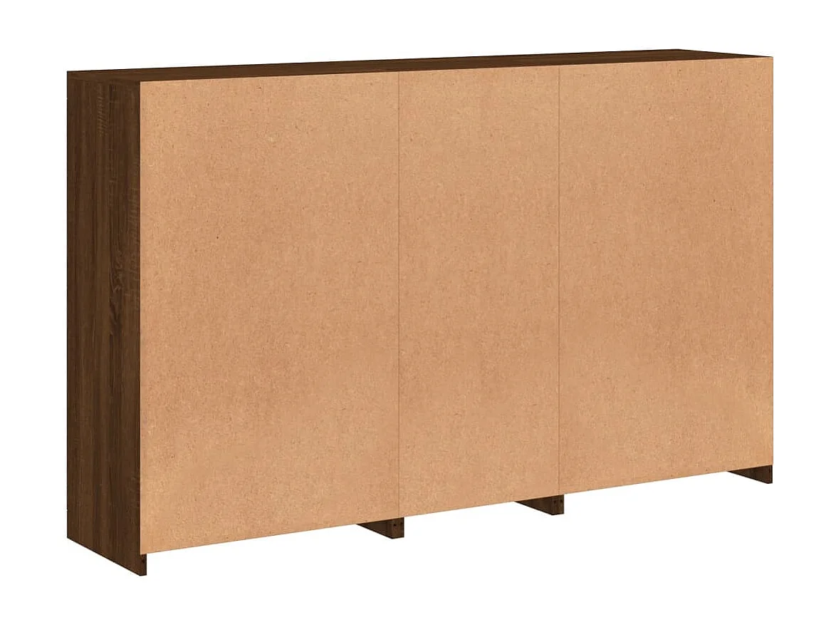 Credenza con Luci LED Rovere Marrone 162x37x100 cm