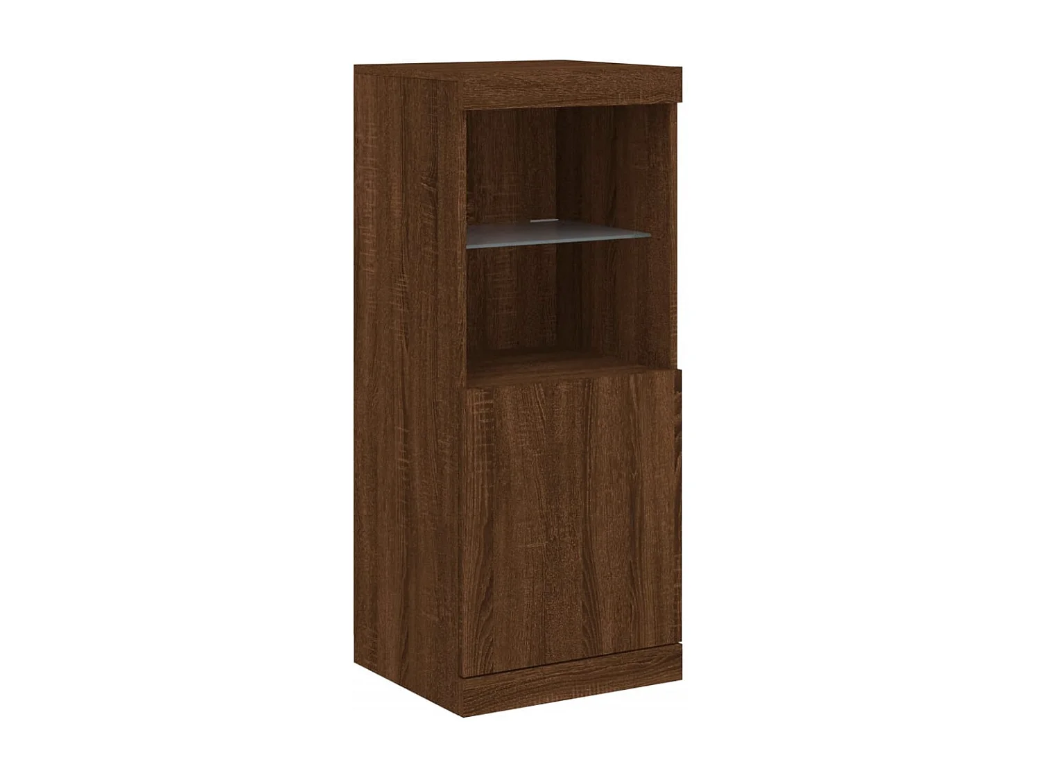 Credenza con Luci LED Rovere Marrone 162x37x100 cm