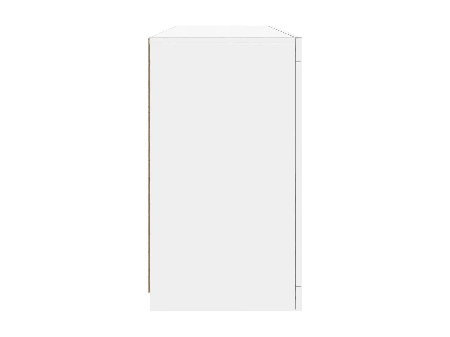 Buffet avec lumières LED blanc 142,5x37x67 cm