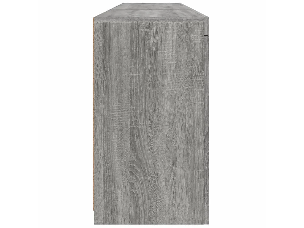 Sideboard mit LED-Leuchten Grau Sonoma 181,5x37x67 cm