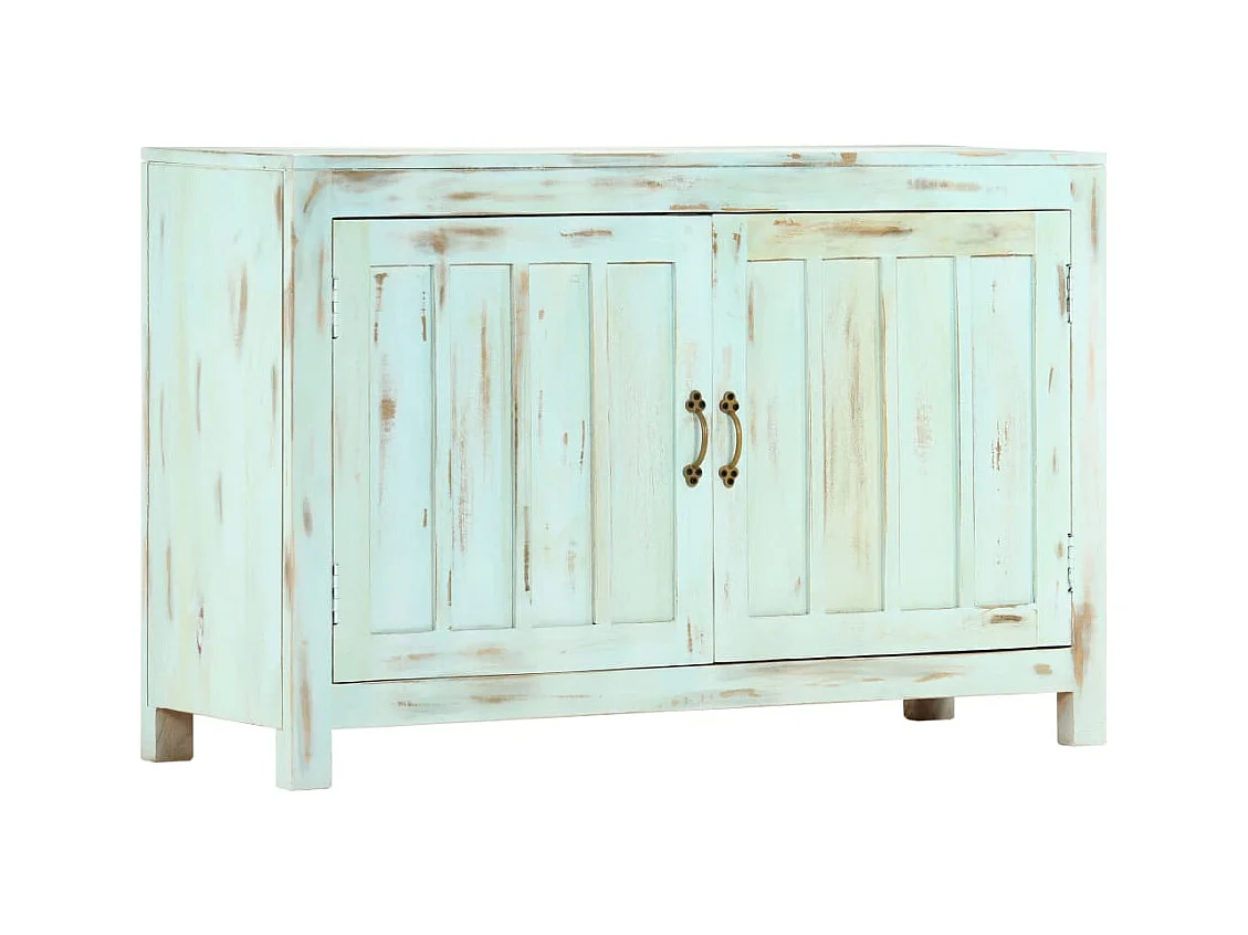 Buffet Bleu clair 110x35x70 cm Bois de manguier massif