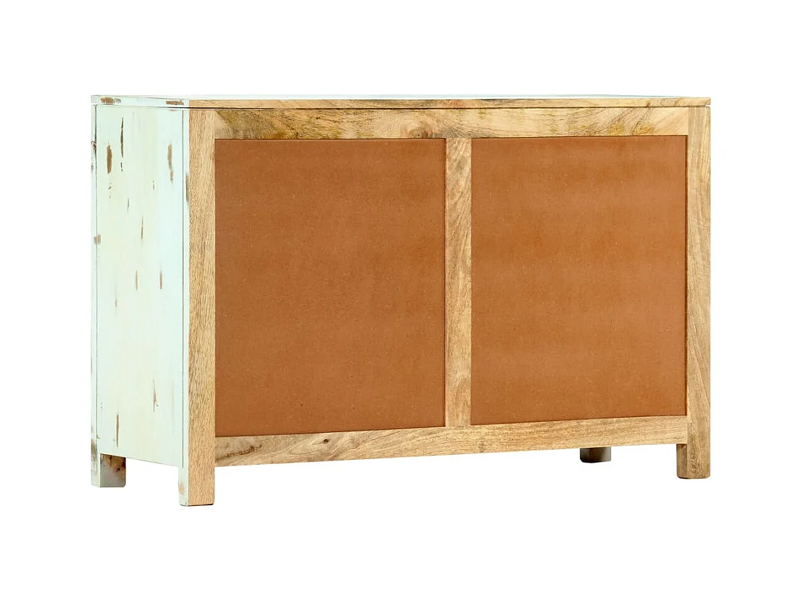 Buffet Bleu clair 110x35x70 cm Bois de manguier massif