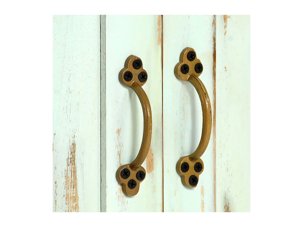 Buffet Bleu clair 110x35x70 cm Bois de manguier massif