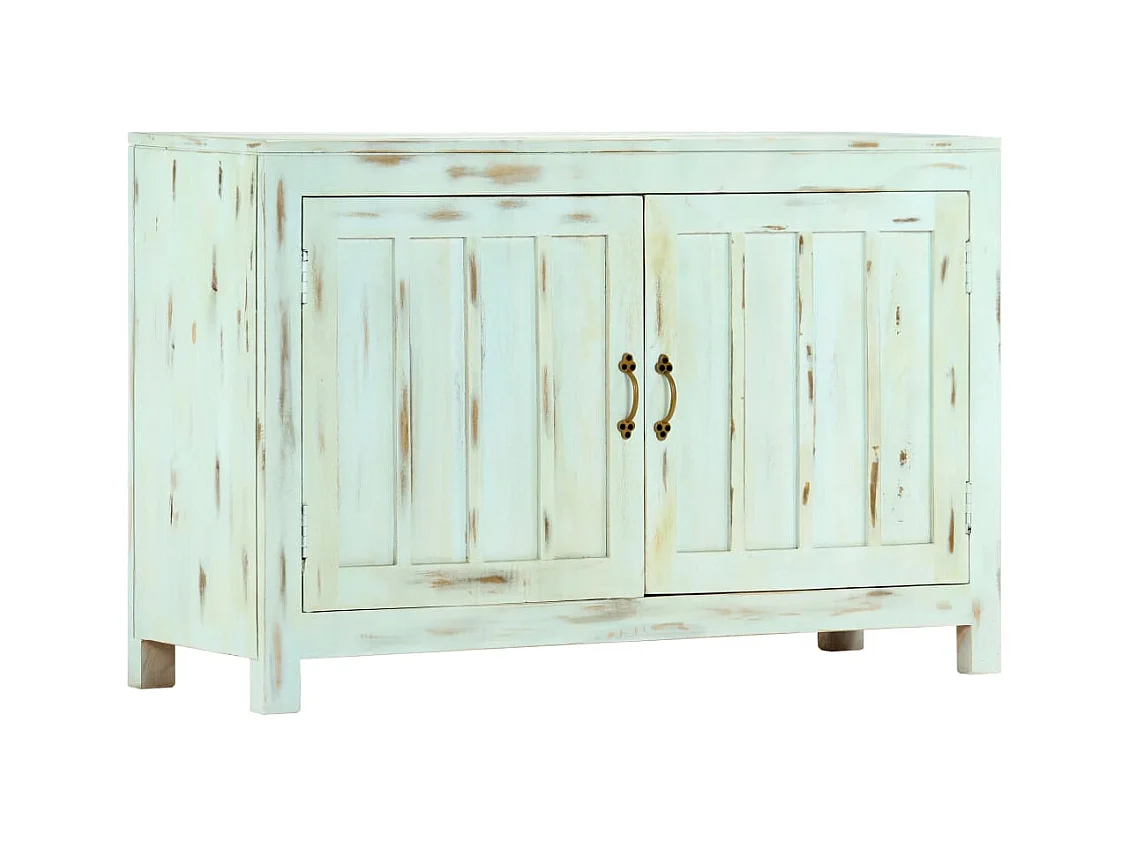 Buffet Bleu clair 110x35x70 cm Bois de manguier massif