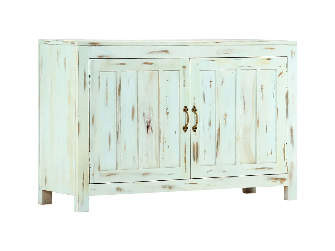 Buffet Bleu clair 110x35x70 cm Bois de manguier massif