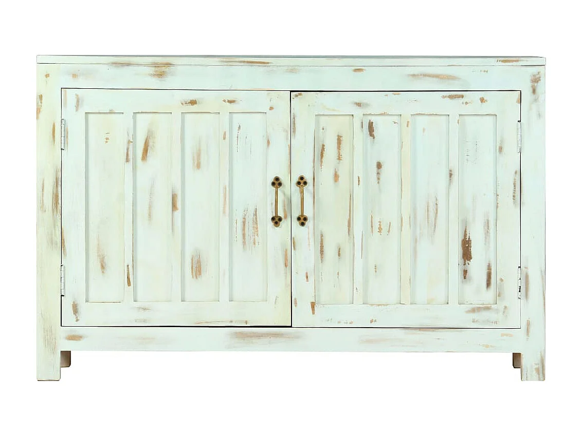 Aparador madera maciza de mango azul claro 110x35x70 cm