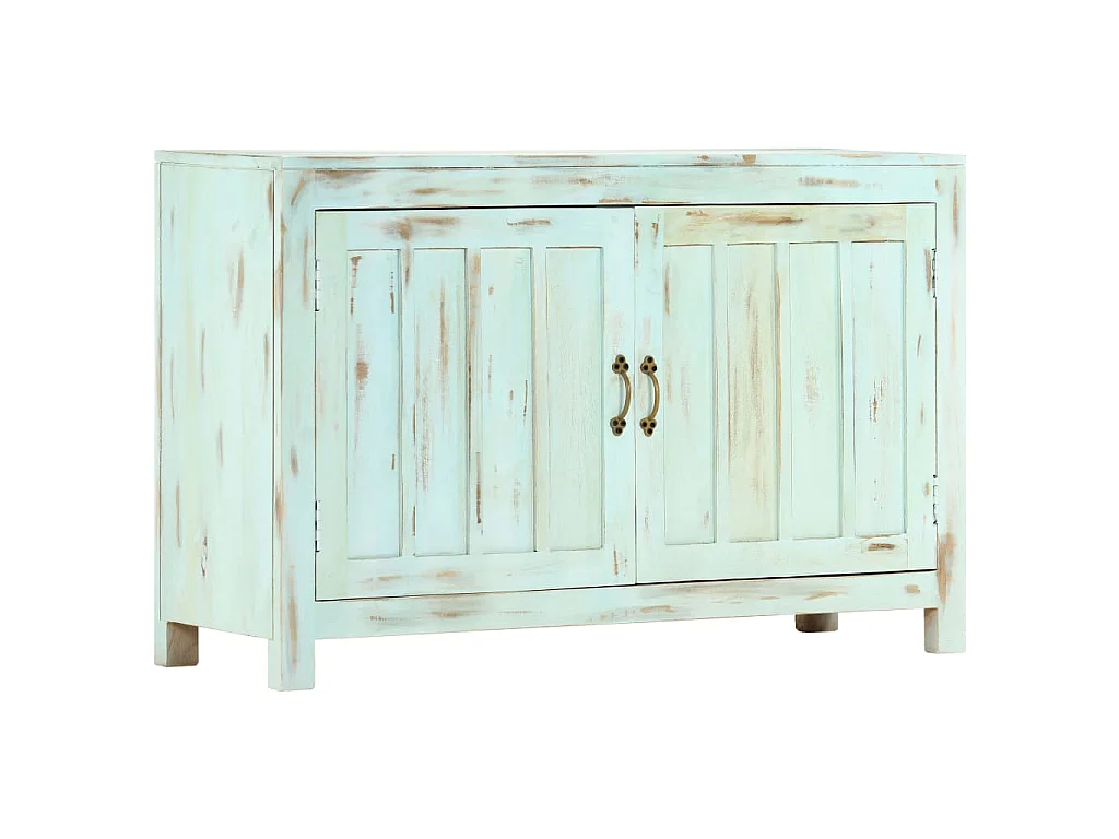 Sideboard Hellblau 110x35x70 cm Massivholz Mango