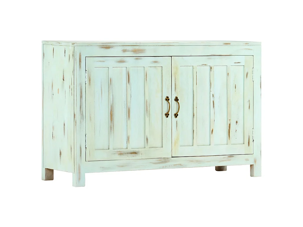 Sideboard Hellblau 110x35x70 cm Massivholz Mango