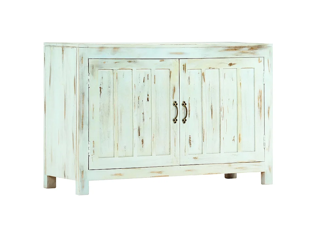 Buffet Bleu clair 110x35x70 cm Bois de manguier massif