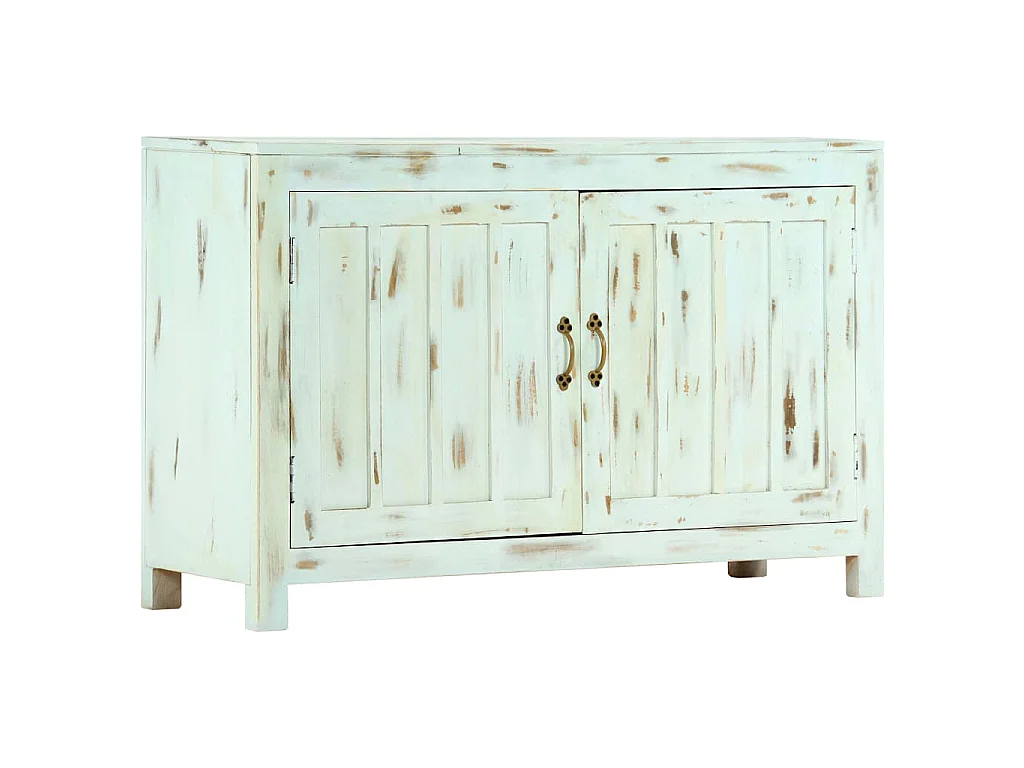 Buffet Bleu clair 110x35x70 cm Bois de manguier massif