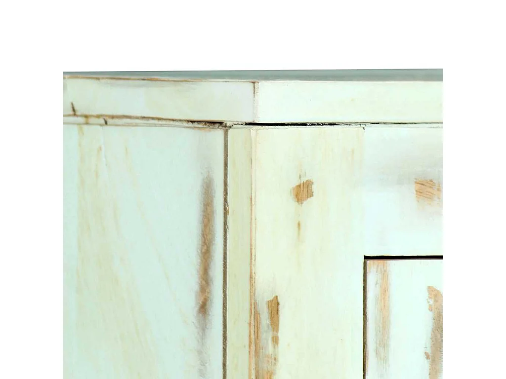 Buffet Bleu clair 110x35x70 cm Bois de manguier massif