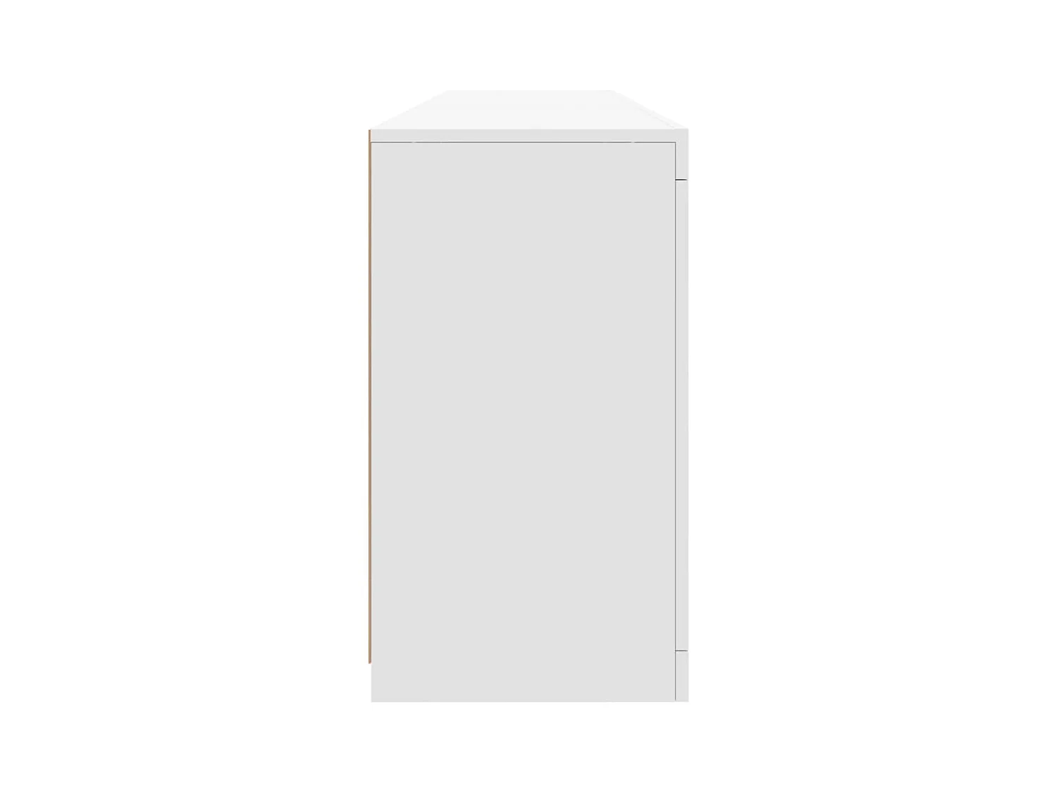 Credenza con Luci LED Bianca 162x37x67 cm