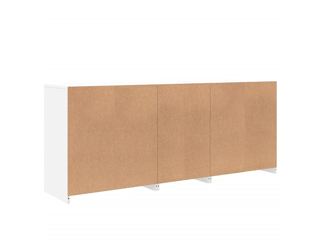 Dressoir met LED-verlichting 162x37x67 cm wit