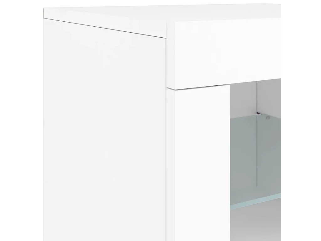 Dressoir met LED-verlichting 162x37x67 cm wit