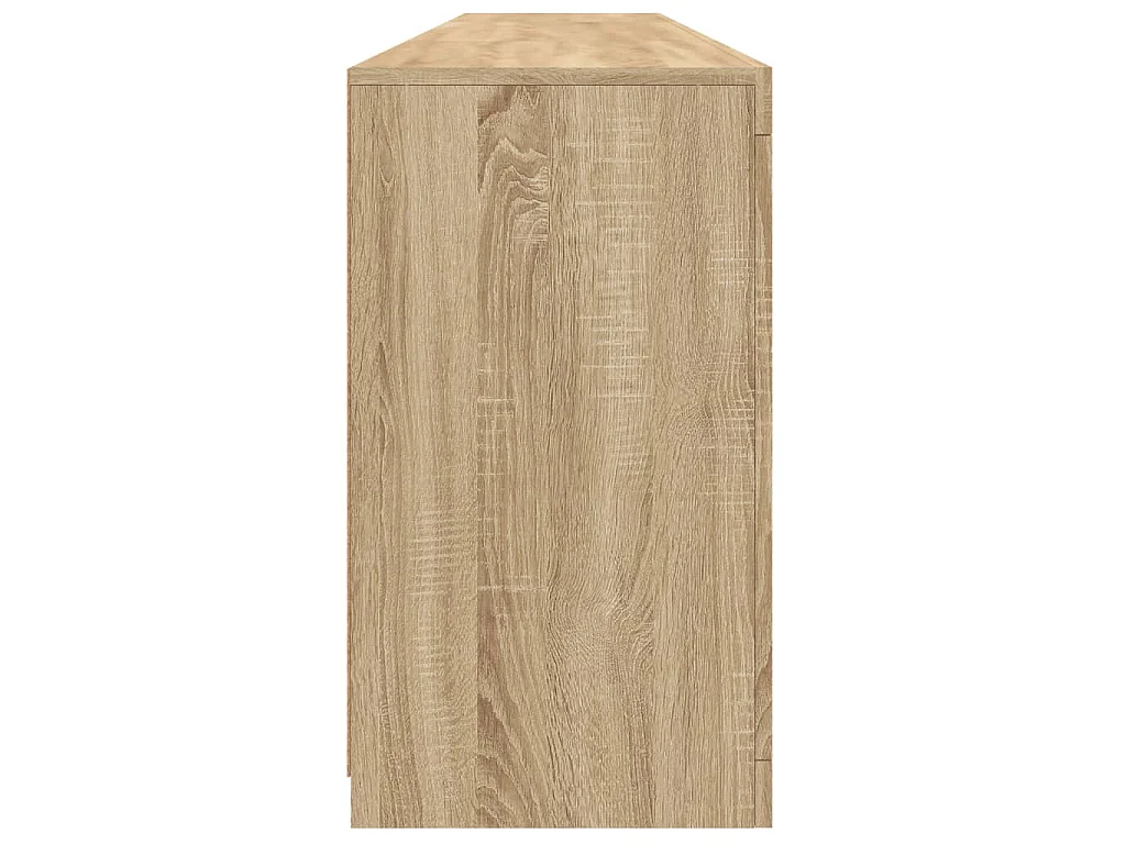 Buffet avec lumières LED chêne sonoma 202x37x67 cm