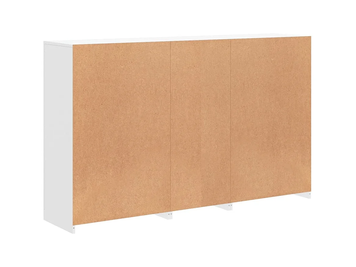 Sideboard mit LED-Leuchten Weiß 162x37x100 cm