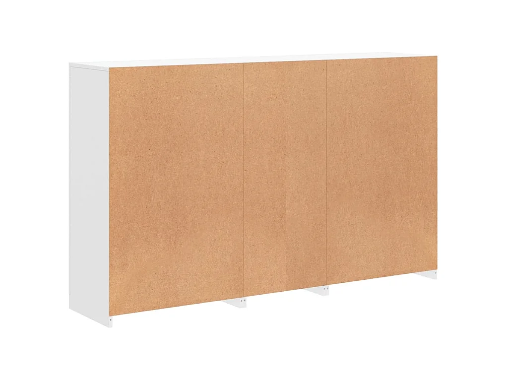 Buffet avec lumières LED blanc 162x37x100 cm