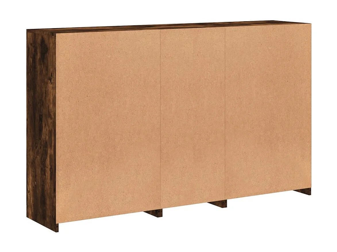 Sideboard mit LED-Leuchten Räuchereiche 162x37x100 cm