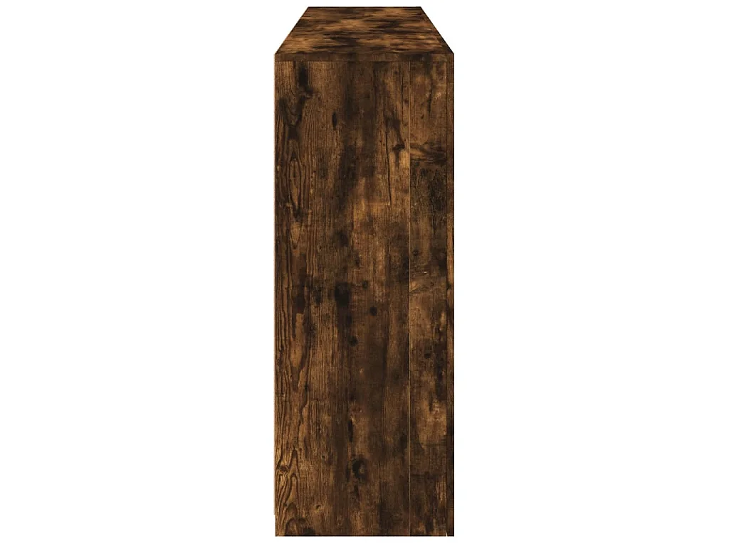 Dressoir met LED-verlichting 162x37x100 cm gerookt eikenkleurig