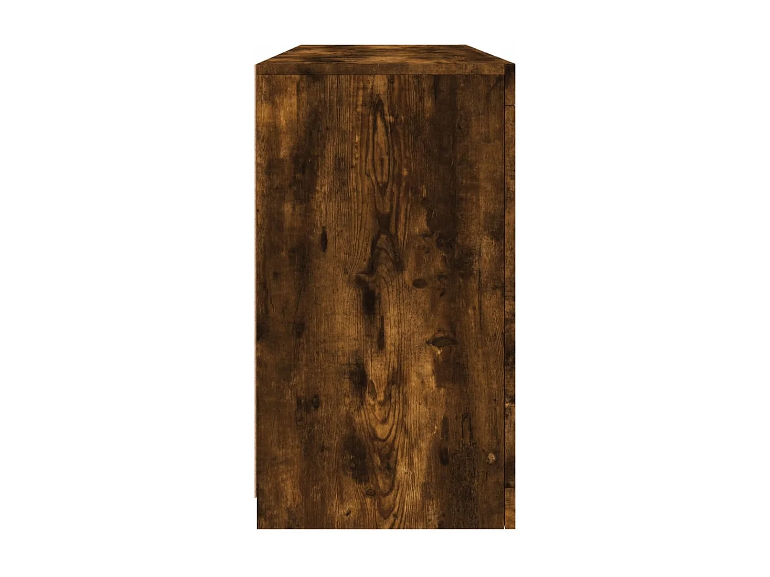 Buffet avec lumières LED chêne fumé 142,5x37x67 cm