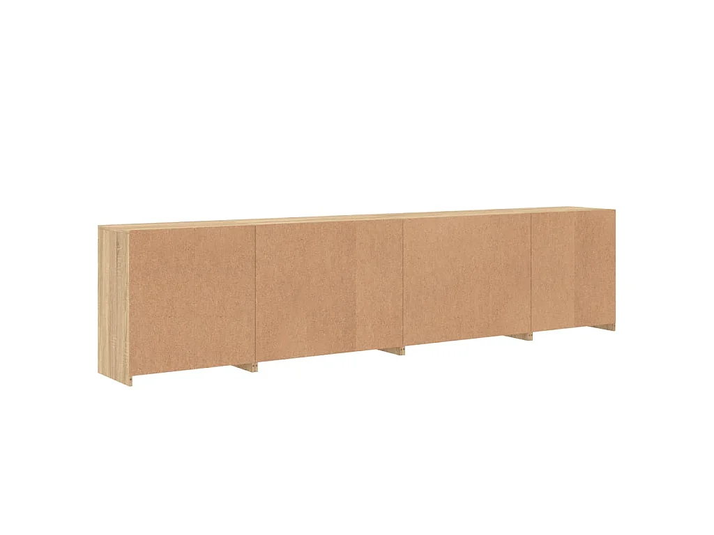 Dressoir met LED-verlichting 283x37x67 cm sonoma eikenkleurig
