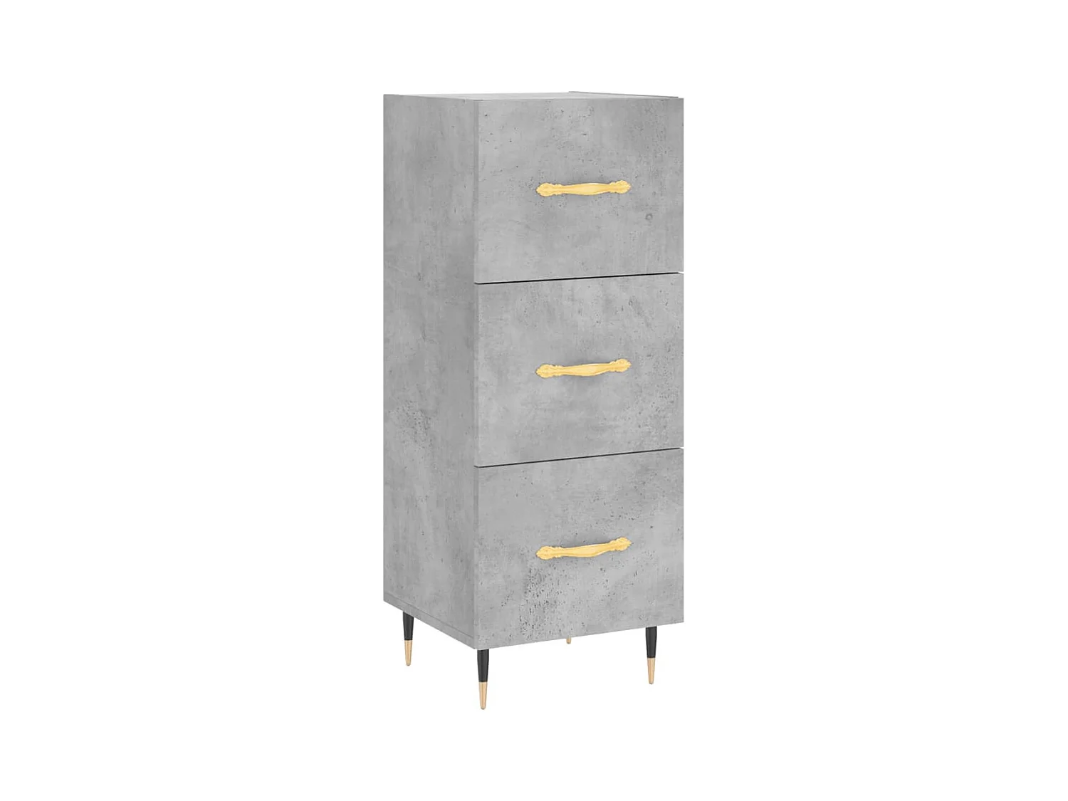 Buffet haut Gris béton 34,5x34x180 cm Bois d'ingénierie