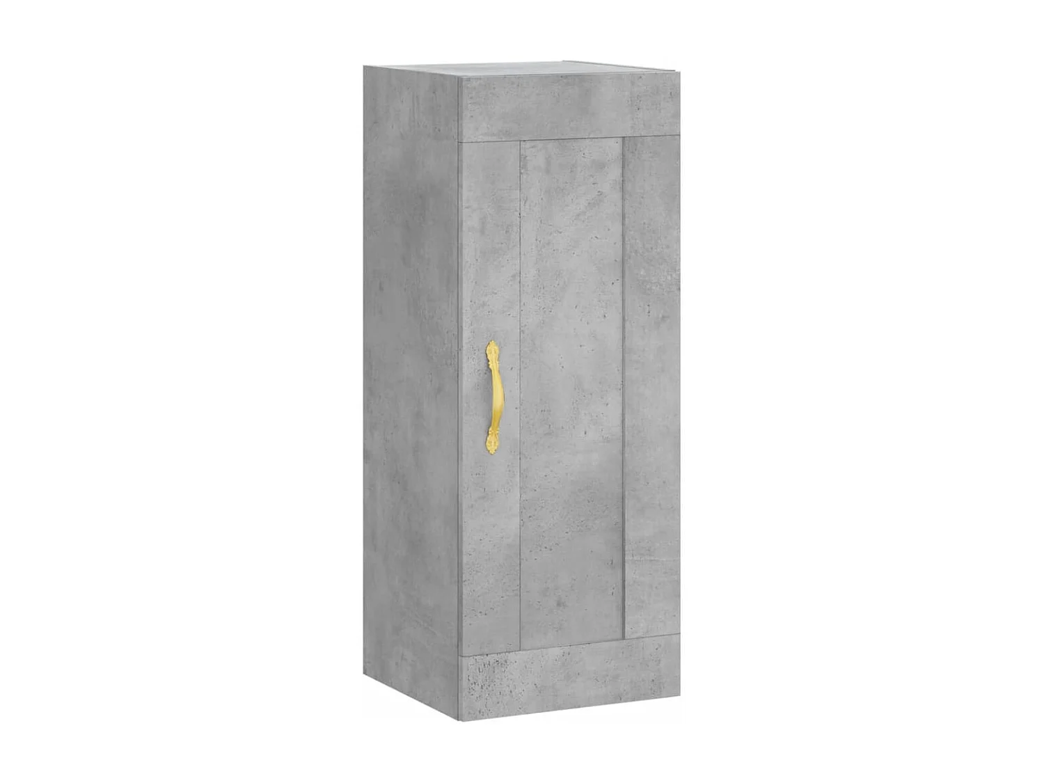 Aparador de madera contrachapada gris hormigón 34,5x34x180 cm