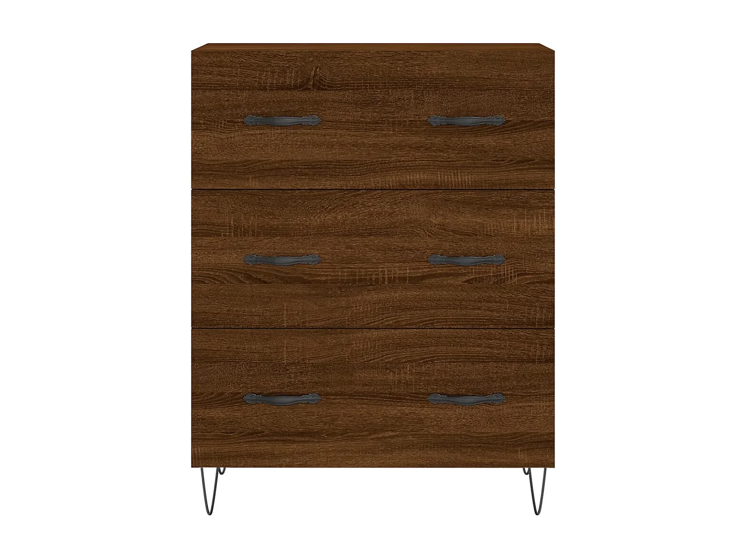 Credenza Rovere Marrone 69,5x34x180 cm in Legno Multistrato