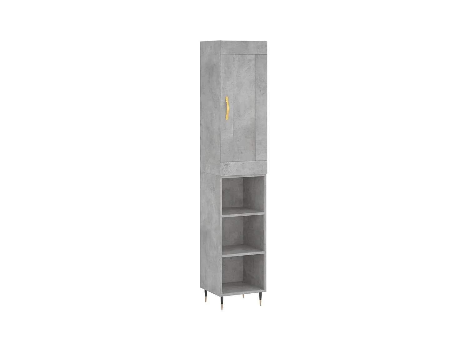 Highboard Betongrau 34,5x34x180 cm Holzwerkstoff