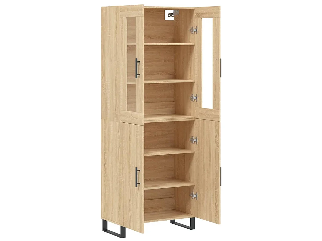 Credenza Rovere Sonoma 69,5x34x180 cm in Legno Multistrato