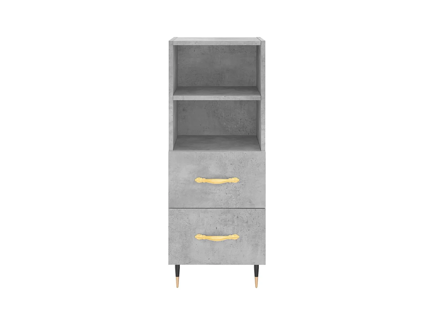 Highboard Betongrau 34,5x34x180 cm Holzwerkstoff