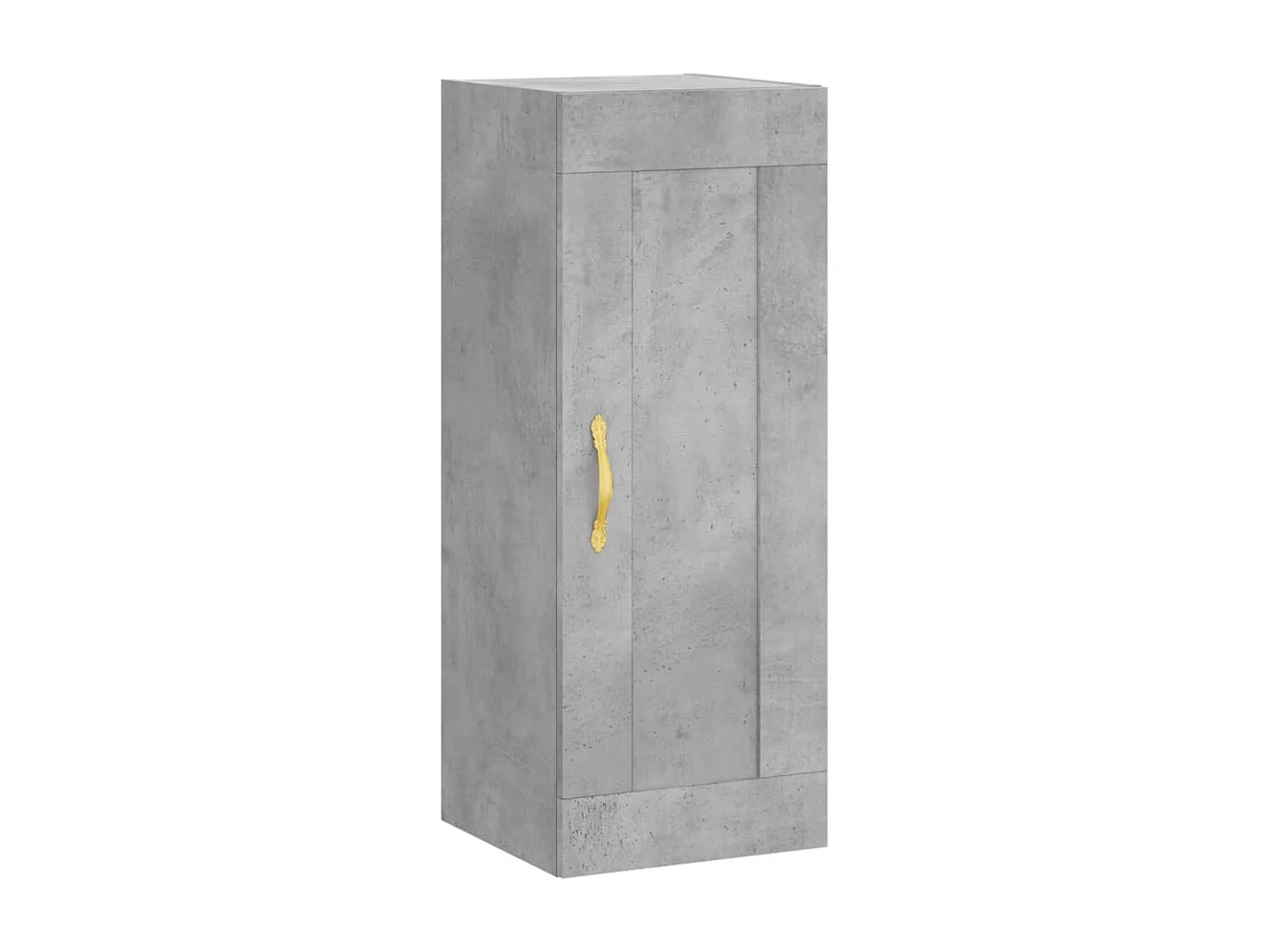 Armário alto 34,5x34x180 cm madeira processada cinza cimento
