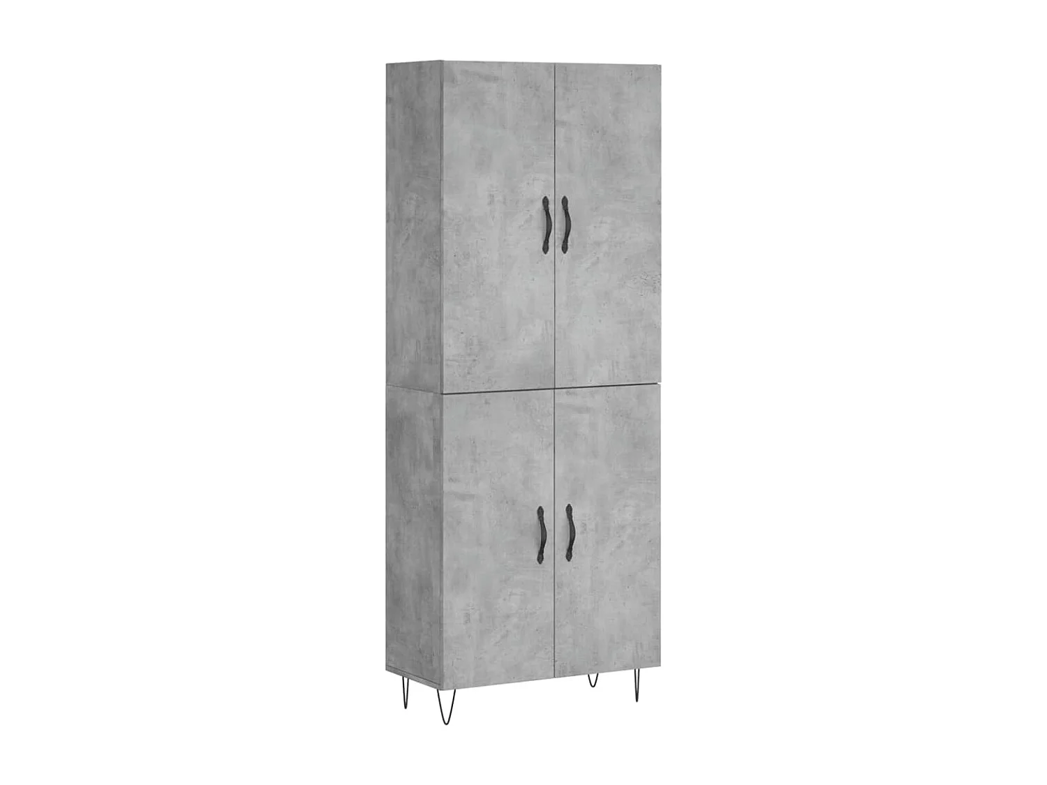 Highboard Betongrau 69,5x34x180 cm Holzwerkstoff