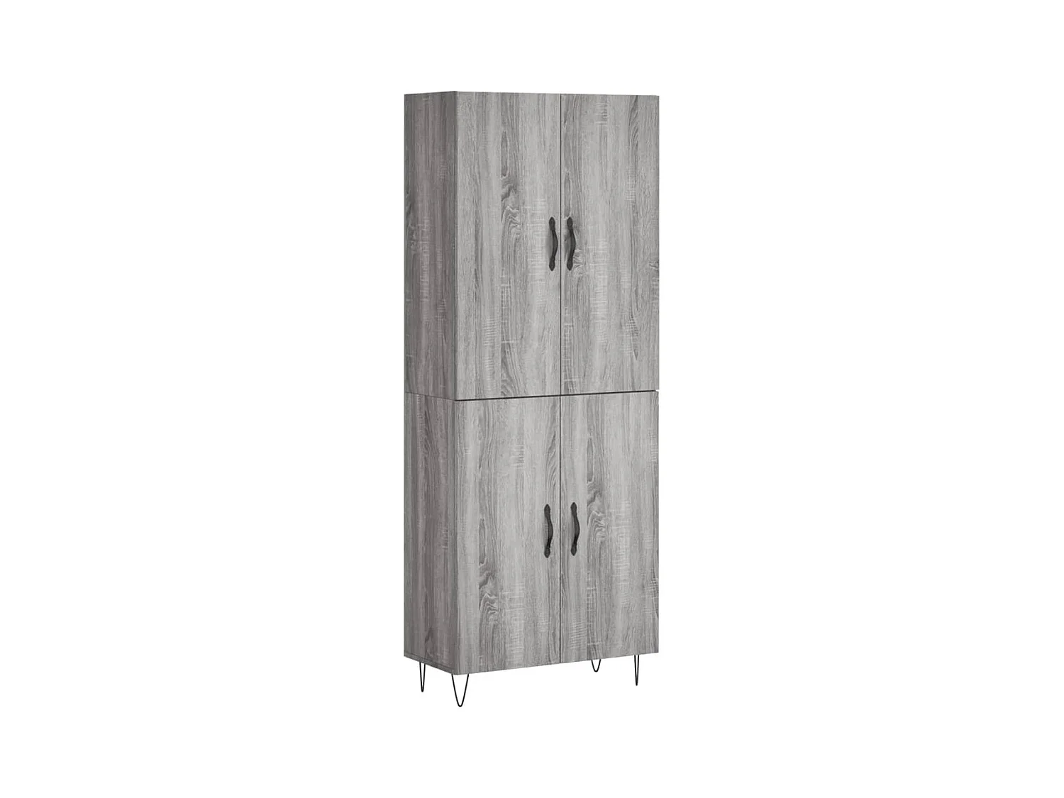 Highboard Grau Sonoma 69,5x34x180 cm Holzwerkstoff