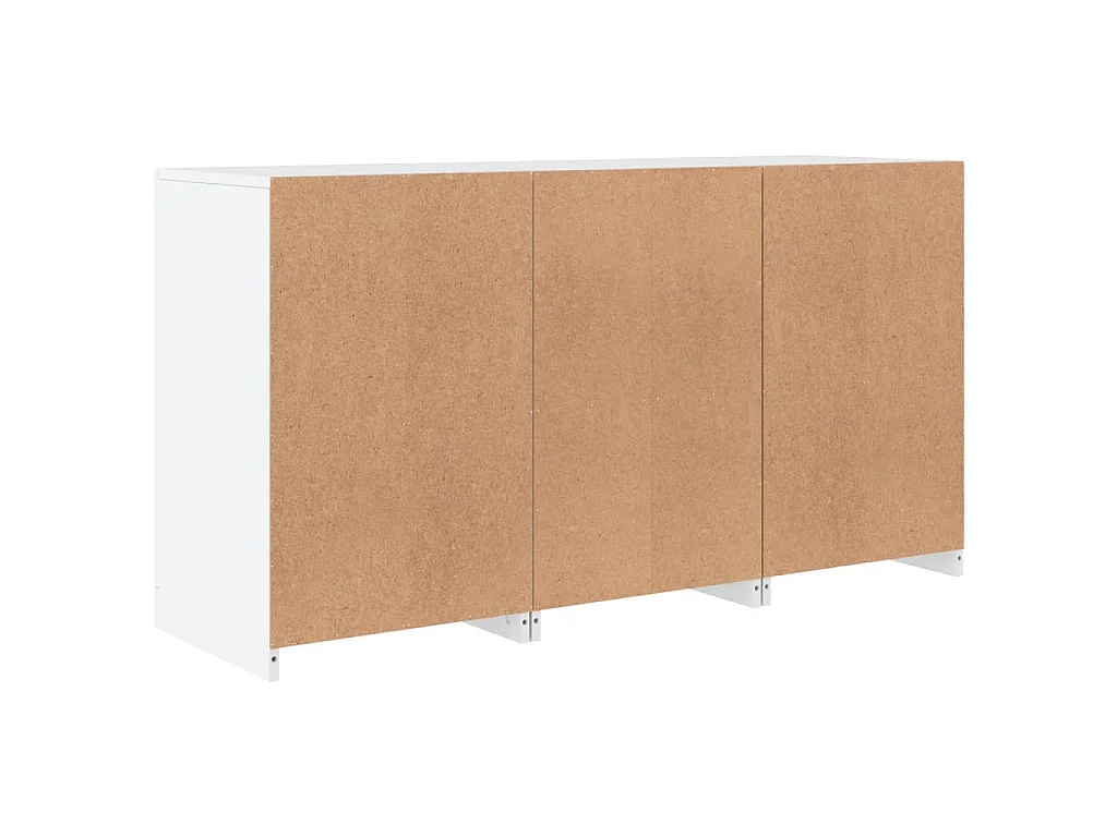 Aparador com luzes LED 123x37x67 cm branco