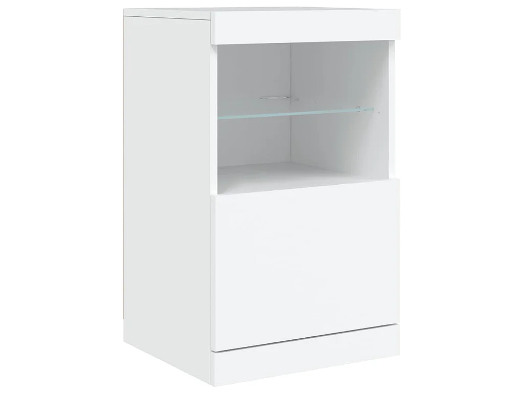 Aparador com luzes LED 123x37x67 cm branco