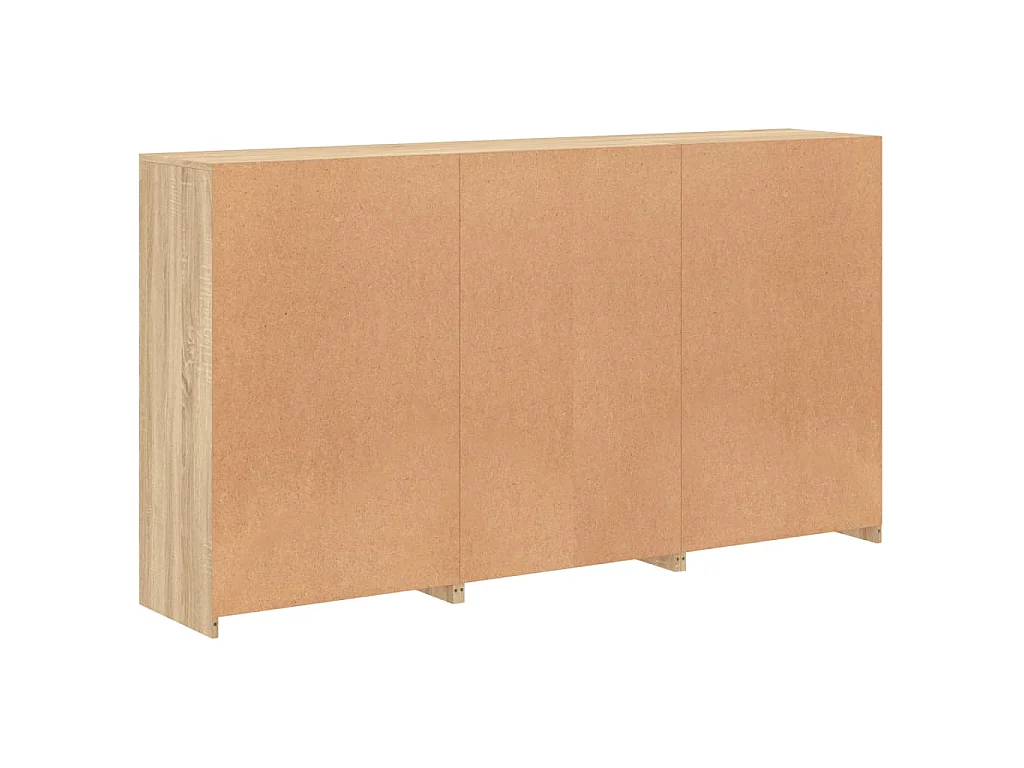Aparador com luzes LED 181,5x37x100 cm carvalho sonoma