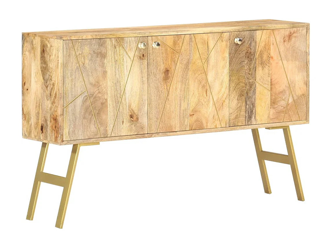 Aparador 118x30x75 cm madeira de mangueira maciça